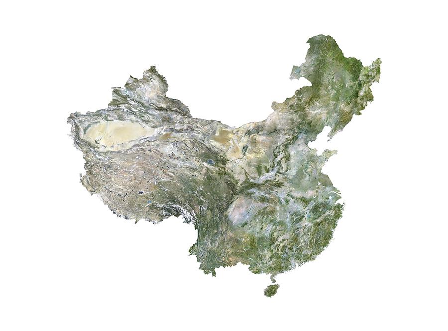 China, satellite image Photograph by Science Photo Library - Fine Art ...