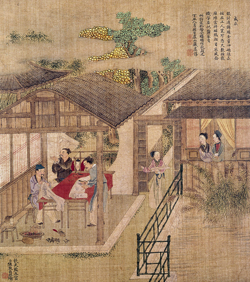 China Silk Production Painting by Granger
