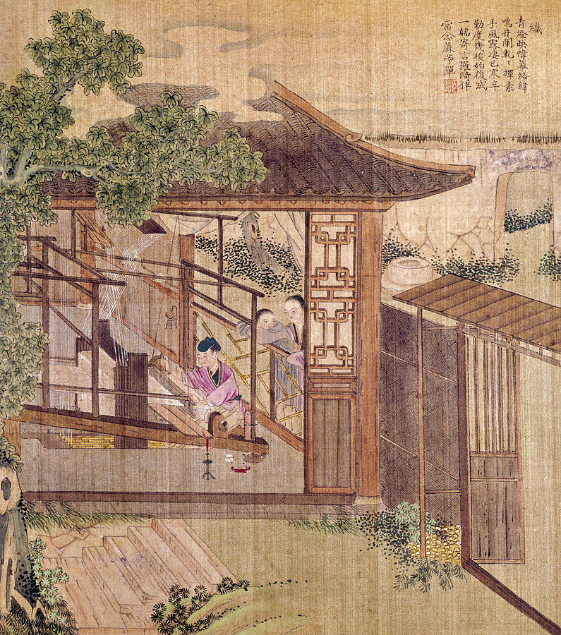 China Silk Weaving Painting by Granger