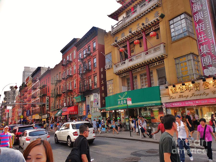 China Town NYC Photograph by Robin Coaker