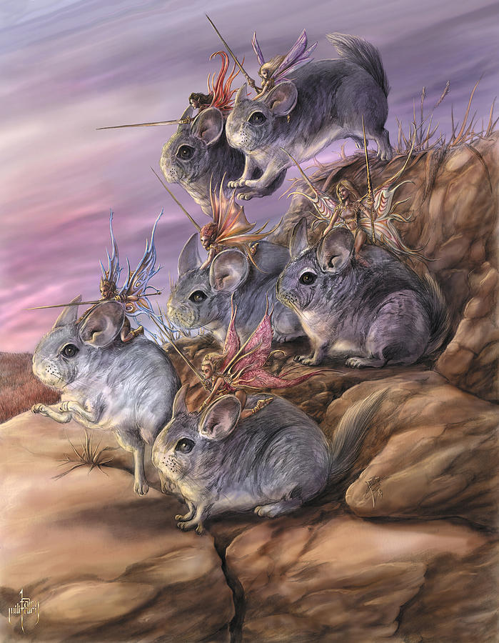 Chinchilla Cavalry Painting by MGL Meiklejohn Graphics Licensing
