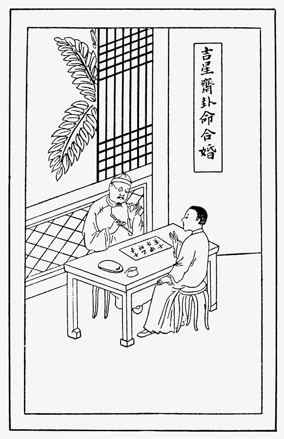 Chinese Astrologer Drawing by Granger