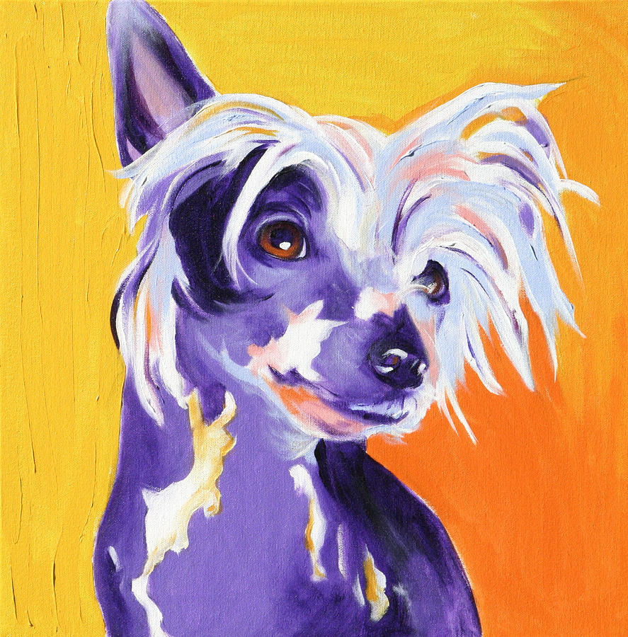 Dog Painting - Chinese Crested - Spike by Dawg Painter
