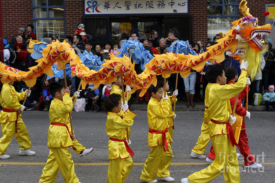 Chinese Dragon Dancers Photograph by John  Mitchell