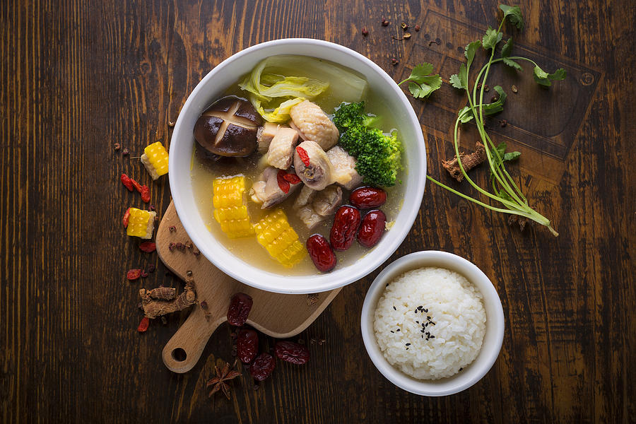 Chinese food, chicken soup Photograph by Wx-bradwang