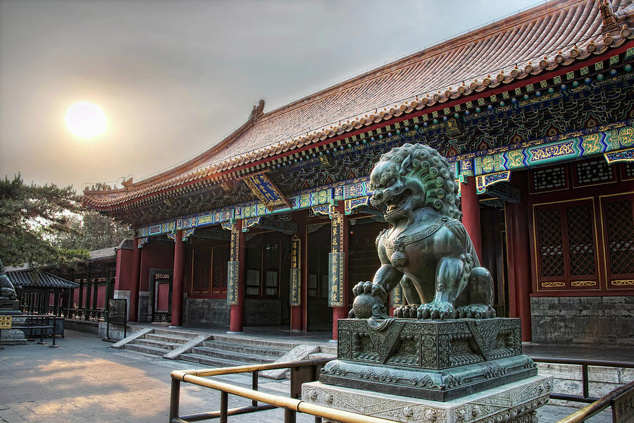 Chinese Guardian Lion At Summer Palace Photograph by Daniel Chui