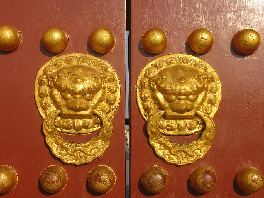Chinese imperial door knockers Photograph by Alfred Ng