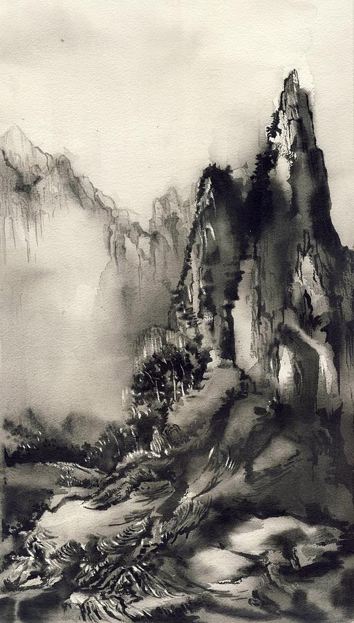 Chinese landscape Painting by Alfred Ng