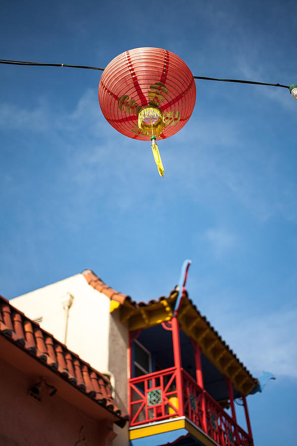 Los Angeles Photograph - Chinese Lantern by Peter Tellone