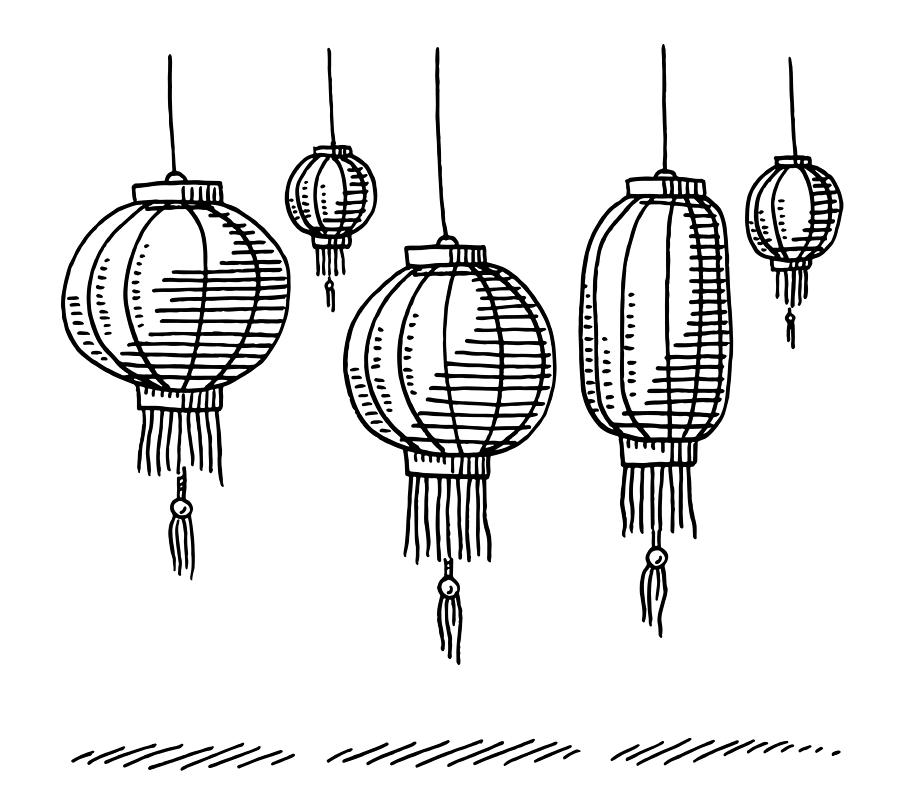 Japanese Lantern Drawing Easy - Josema1987