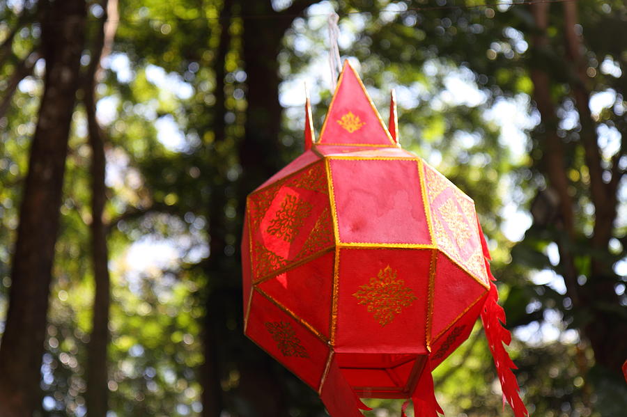 Lantern Still Life Photograph - Chinese Lanterns - Wat Phrathat Doi Suthep - Chiang Mai Thailand - 01137 by DC Photographer