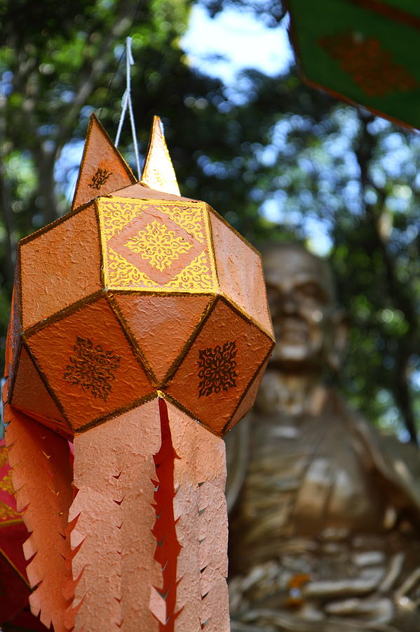 Lantern Still Life Photograph - Chinese Lanterns - Wat Phrathat Doi Suthep - Chiang Mai Thailand - 01138 by DC Photographer