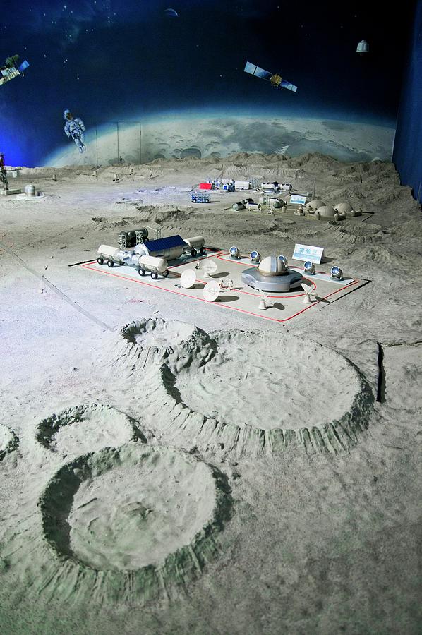 Chinese Moonbase Model. Photograph by Mark Williamson/science Photo Library