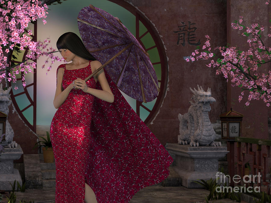 Dragon Digital Art - Chinese New Year by Elle Arden Walby
