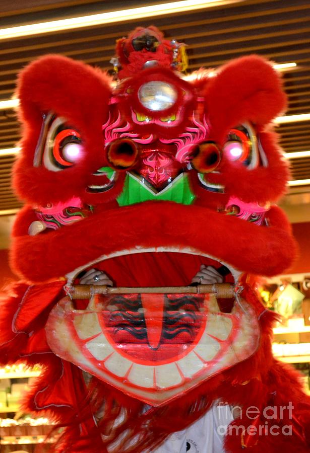 Dragon Photograph - Chinese New Year Series 2015 - Red Dragon With Open Mouth by Mary Deal