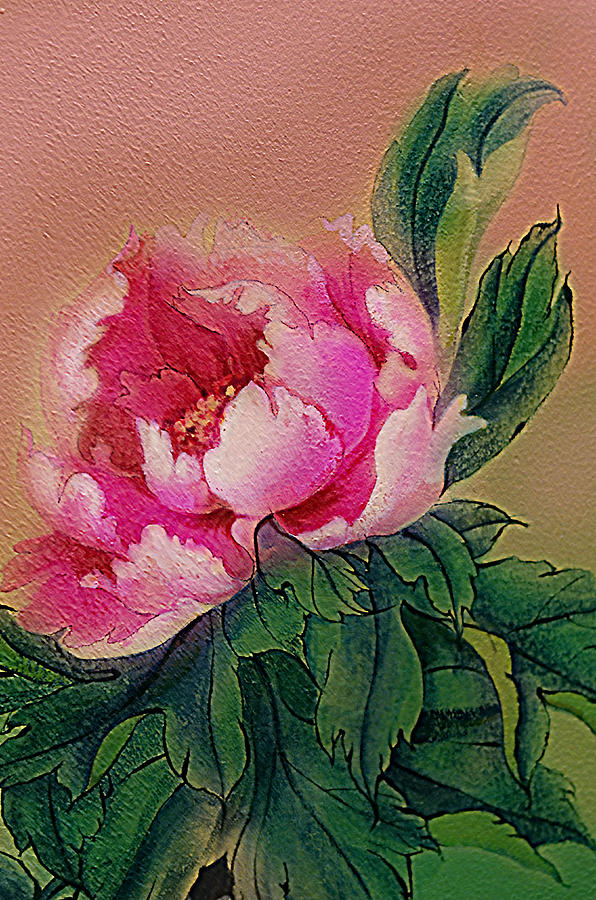 Flower Painting - Chinese Peony 1 by Irina Effa