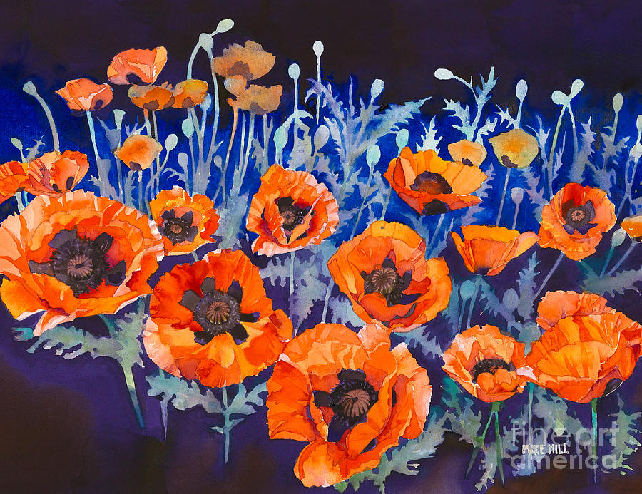  Poppies Pleasure and Pain Painting by Mike Hill