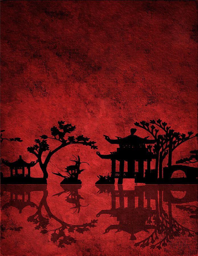 Chinese Red Digital Art by Bruce Rolff