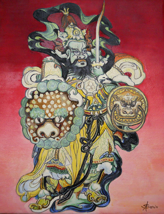 Chinese Warrior Painting by Sorin Apostolescu