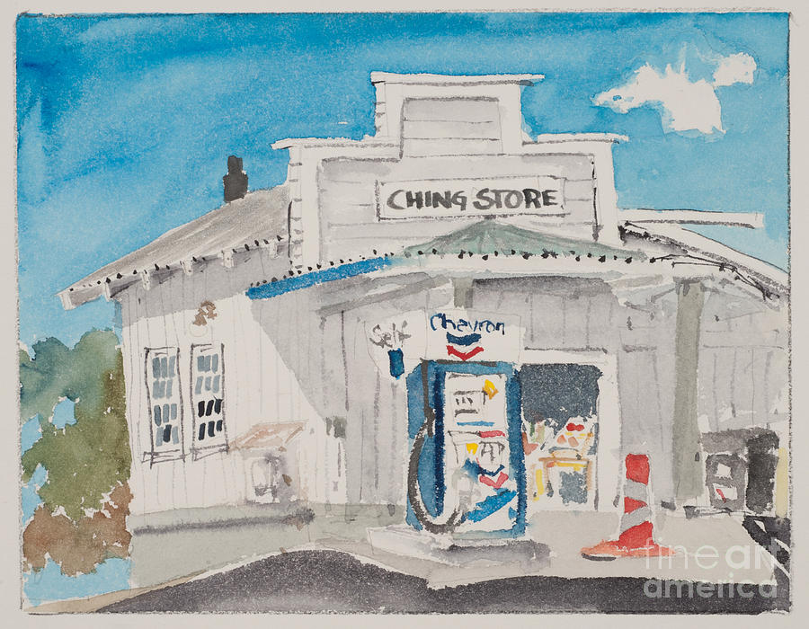 Ching Store Kula Maui Drawing by Fred Truitt Pixels