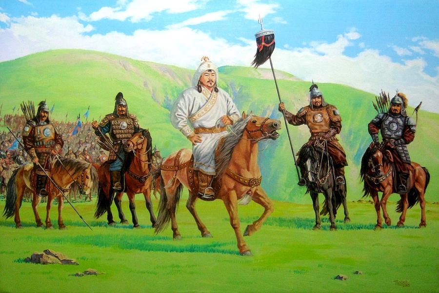 Chinggis Khan Painting by Tsogbayar Chuluunbaatar