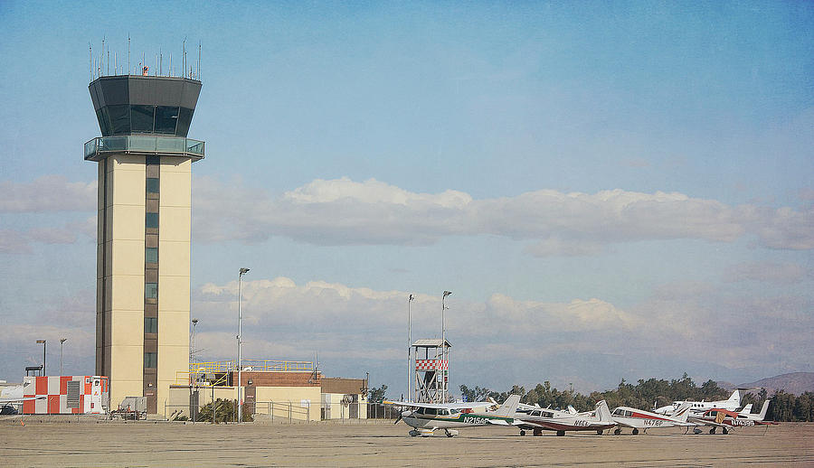 Airplane Photograph - Chino Airport 2 by Fraida Gutovich