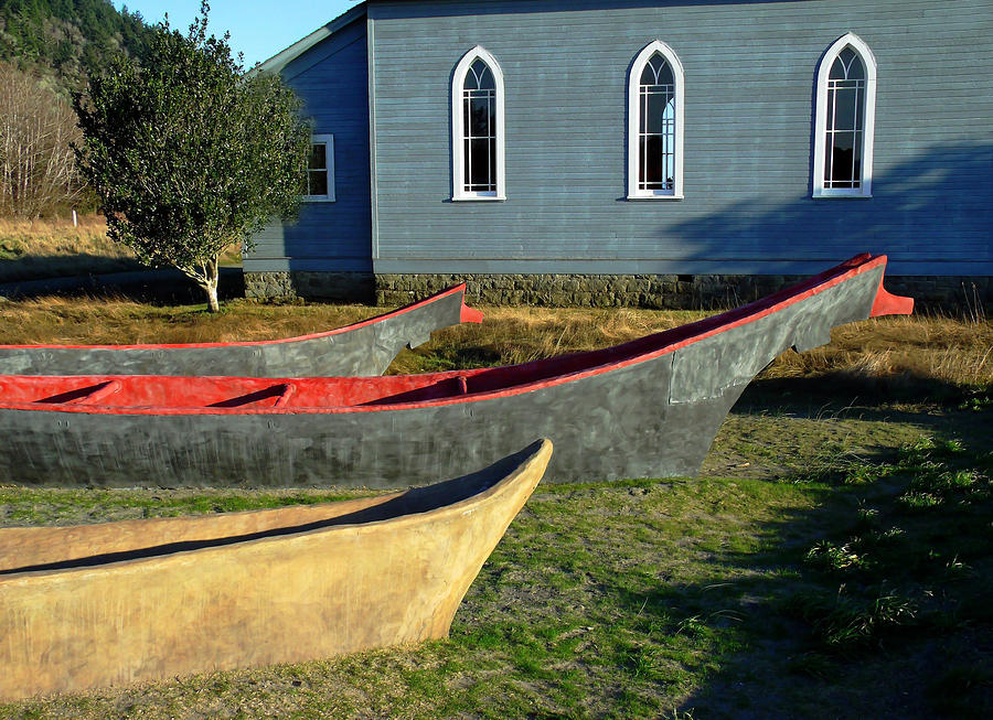 Chinook Canoes Photograph by Pamela Patch