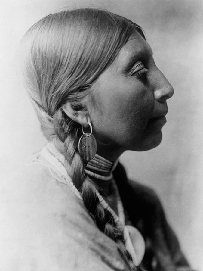 Chinookan Indian Woman Circa 1910 Photograph