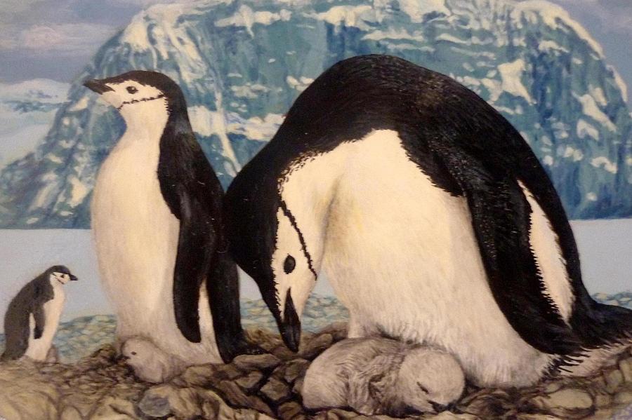 Chinstrap Penguin Painting by Ronald Osborne