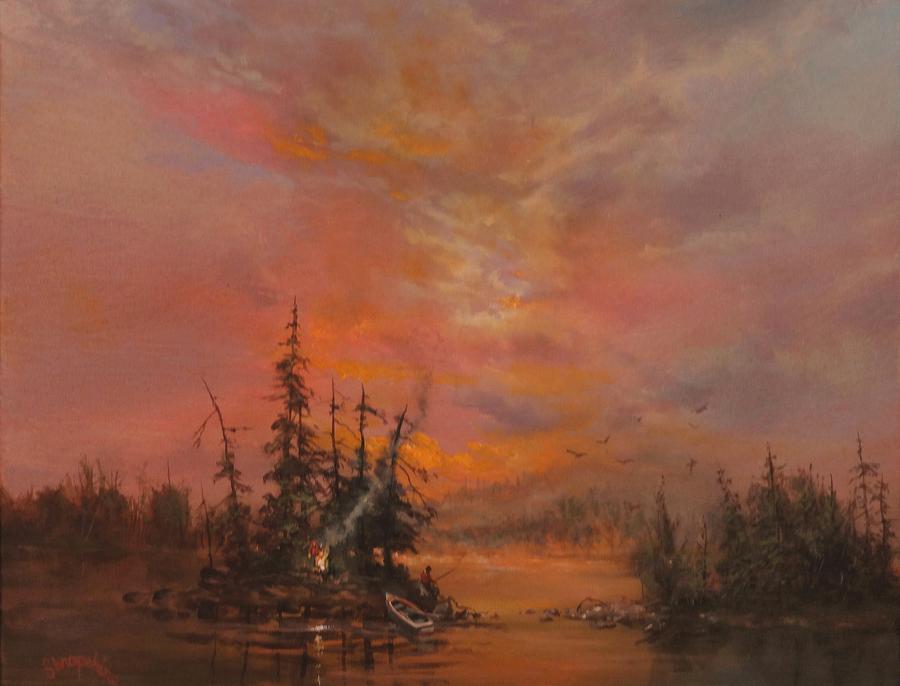 Chipmunk Island Painting by Tom Shropshire