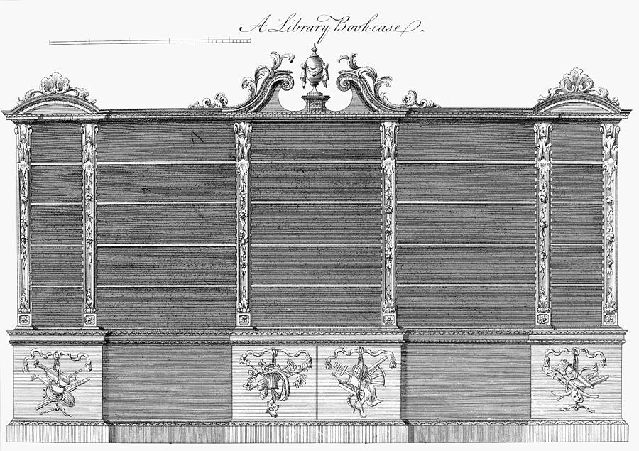 Chippendale Bookcase, 1760 Photograph by Granger