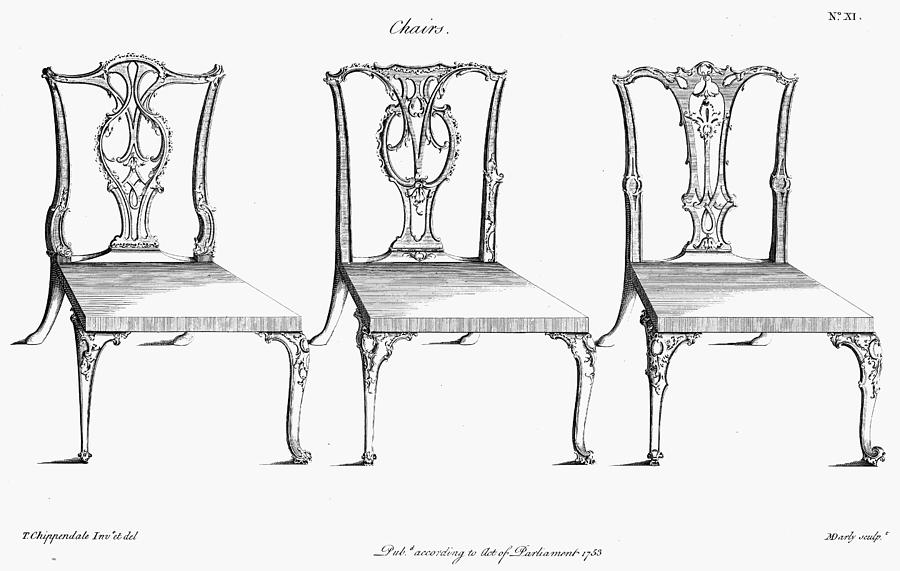 Chippendale Chairs, 1753 Photograph by Granger
