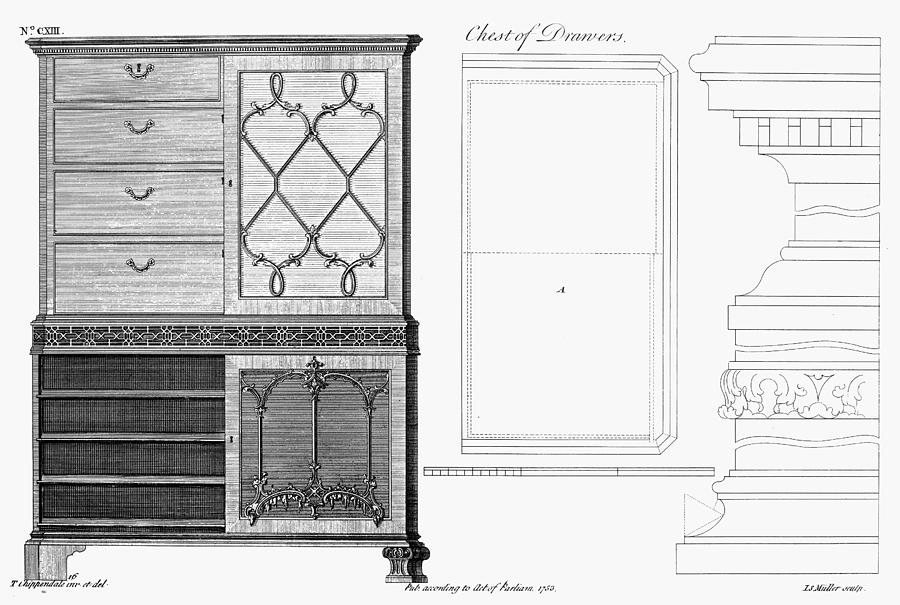 Chippendale Chest, 1753 Photograph by Granger