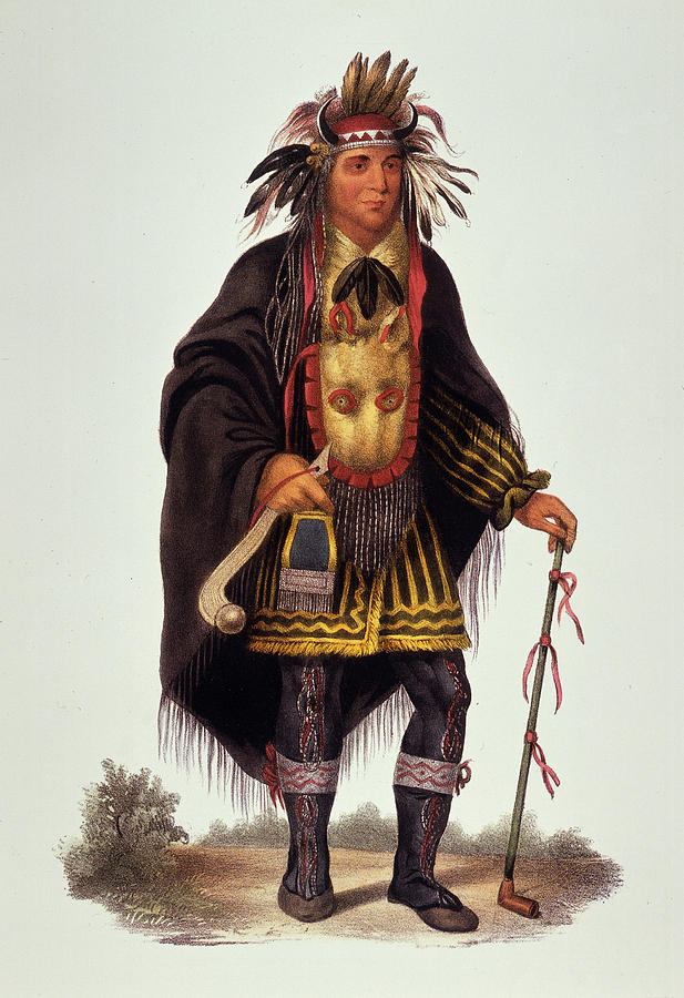 Chippewa Native American Chief, 1826 Painting by Granger