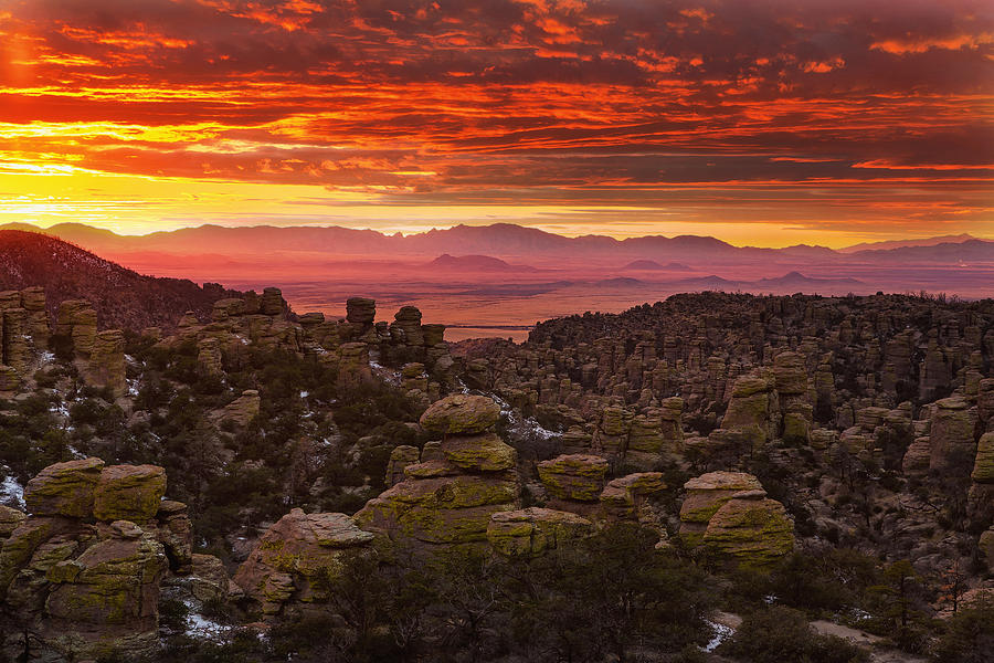 Chiricahuas Sunset - 3 Photograph by Alex Mironyuk