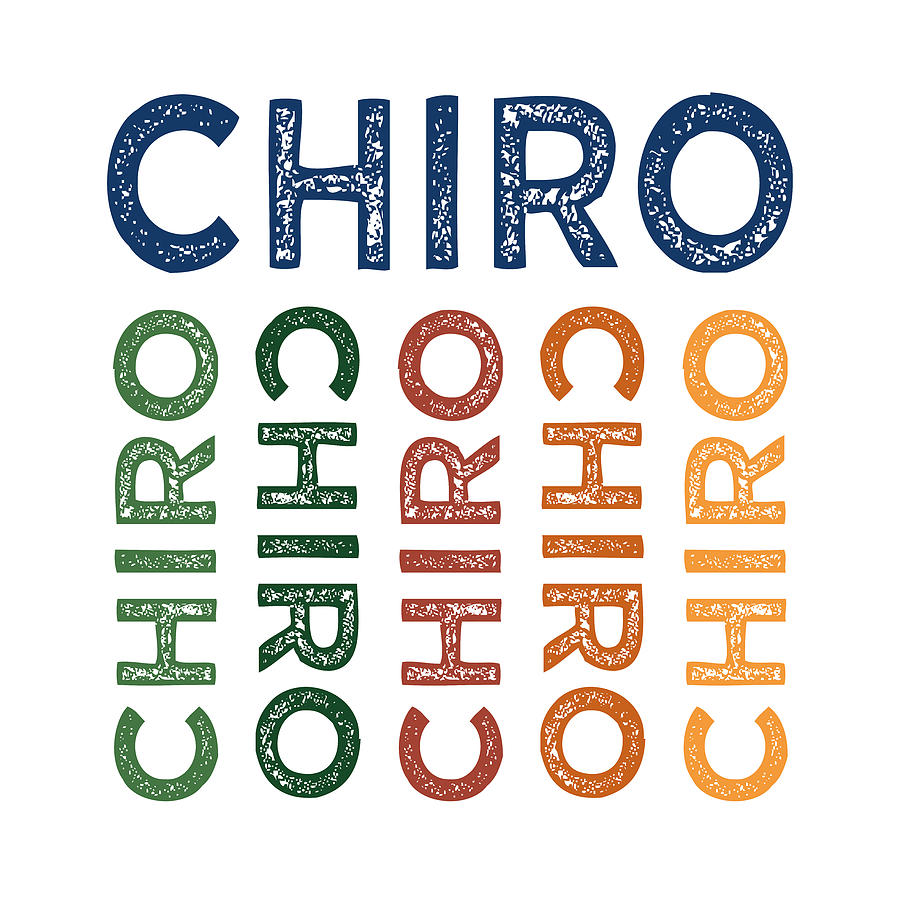 Typography Digital Art - Chiropractor Cute Colorful by Flo Karp