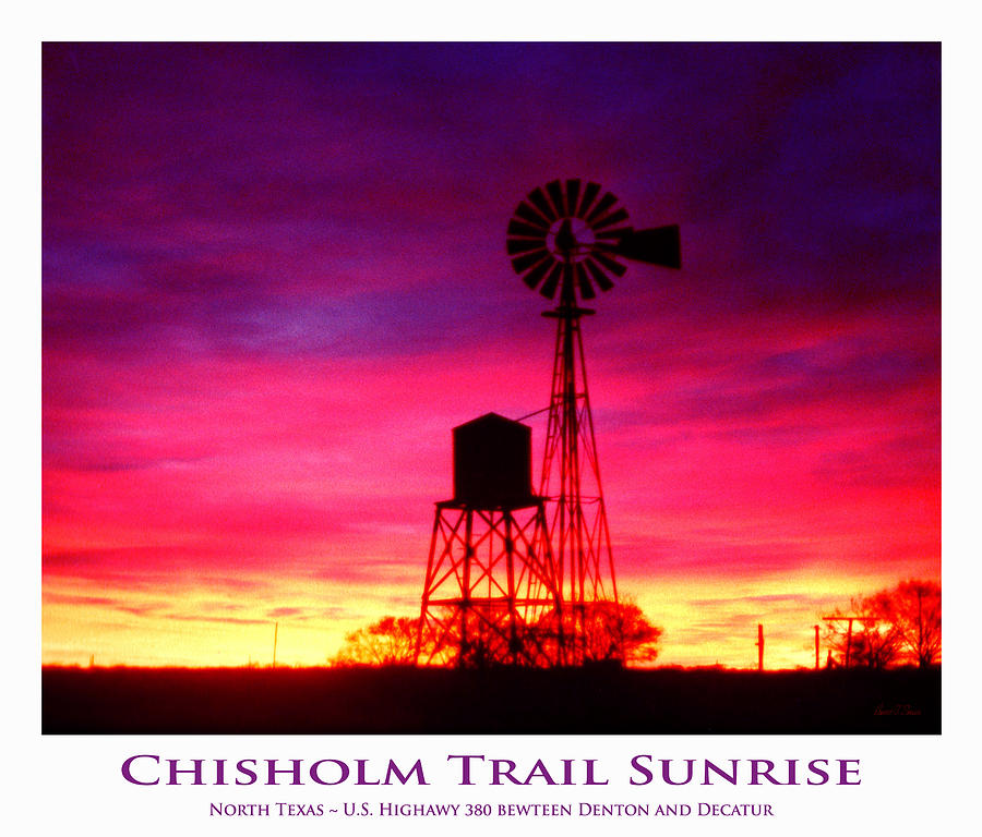 Chisholm Trail Sunrise Impression Photograph by Robert J Sadler