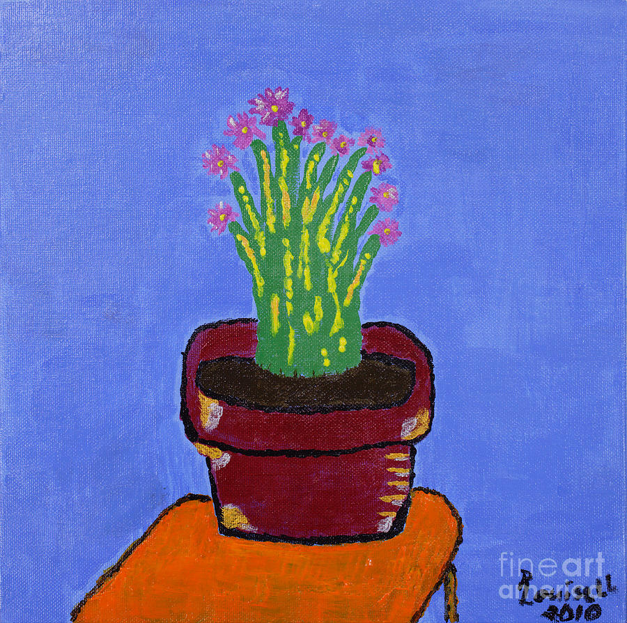Chive Blooms Painting by Robyn Louisell