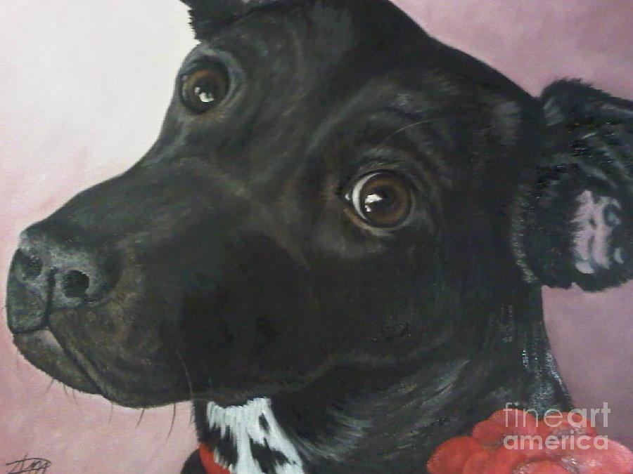 Pitbull Painting - Chloe by Ana Marusich-Zanor