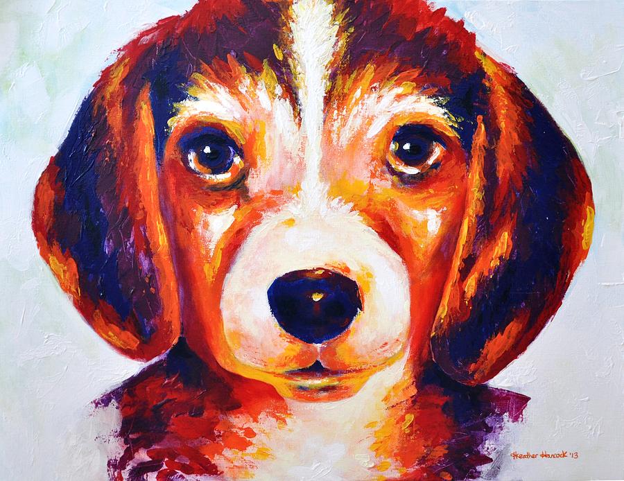 Beagle Painting - Chloe by Heather Hancock