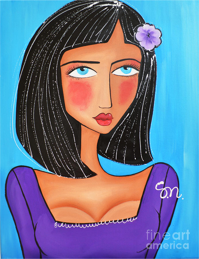 Woman Painting - Chloe by Maria Sopoglidou Woman Painting - Chloe by Maria Sopoglidou