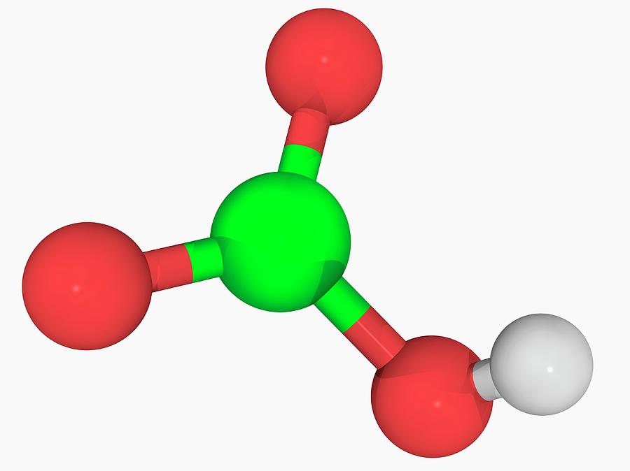 Chloric Acid Molecule Photograph by Laguna Design/science Photo Library