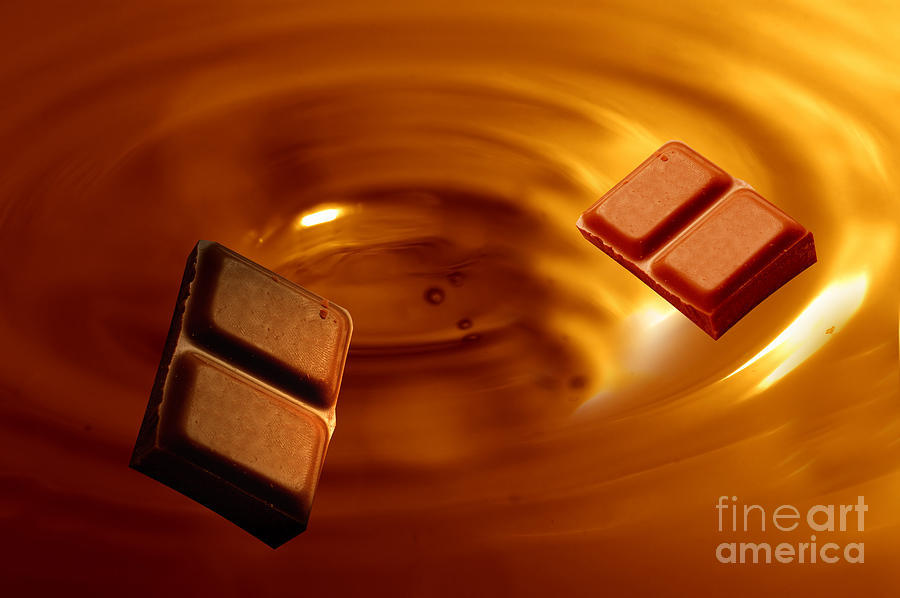 Candy Photograph - Chocolate background by Michal Bednarek