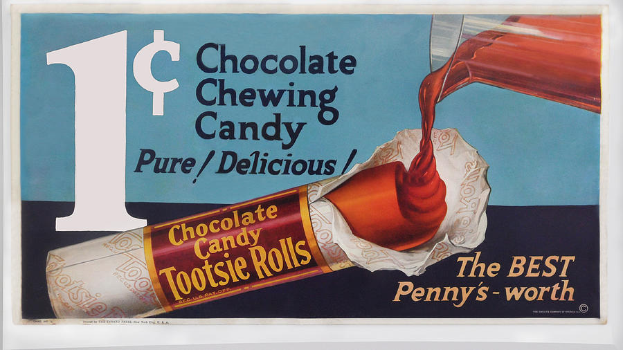 Candy Digital Art - Chocolate Candy Tootsie Rolls by Woodson Savage