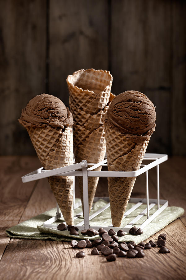 Summer Photograph - Chocolate Chip Ice Creams by Amanda Elwell
