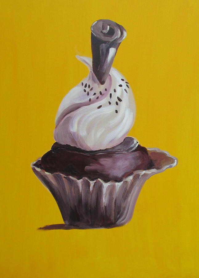 Chocolate Cupcake Painting by Susan Richardson