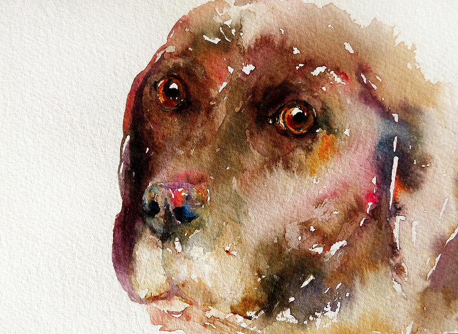 Chocolate Dog Painting by Arti Chauhan