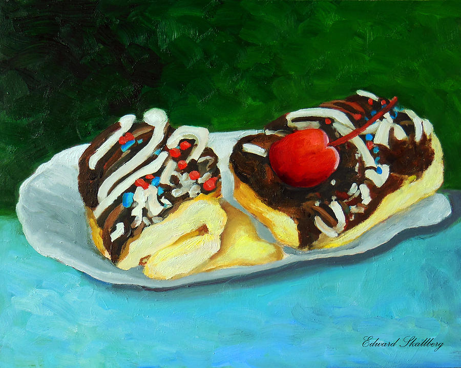 Chocolate Eclair Painting by Edward Skallberg Fine Art America