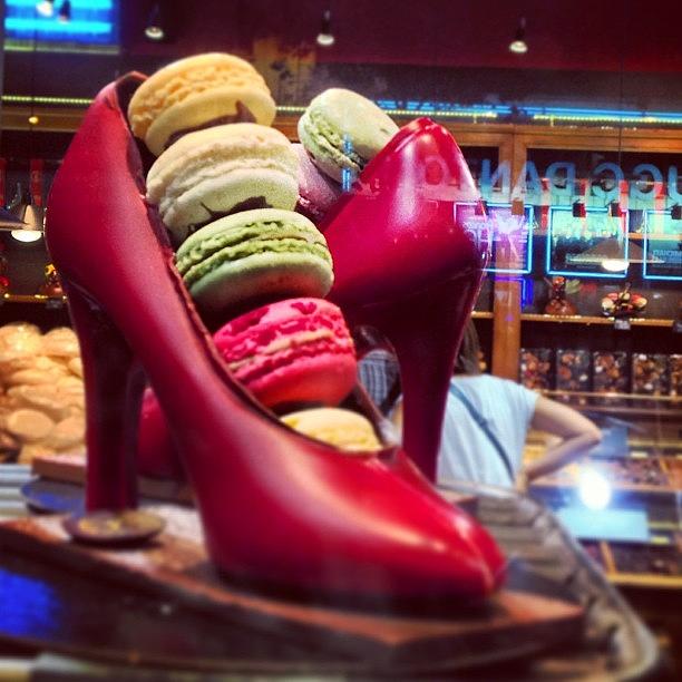 Chocolate High Heels And Macaroon Photograph by Jocelyn H Andersson