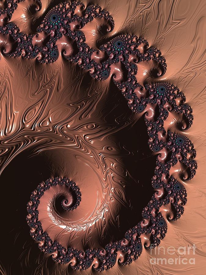 Pattern Digital Art - Chocolate Lava by Charles Dobbs